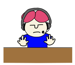Call center man(No character version) sticker #8353906