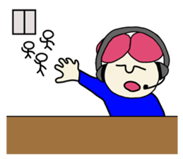 Call center man(No character version) sticker #8353909