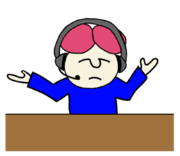 Call center man(No character version) sticker #8353911
