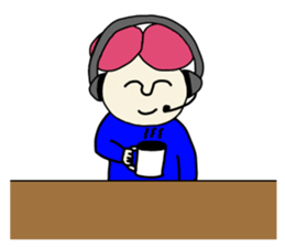 Call center man(No character version) sticker #8353913