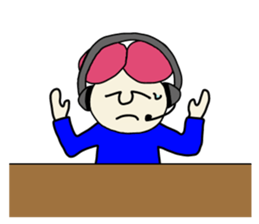 Call center man(No character version) sticker #8353923