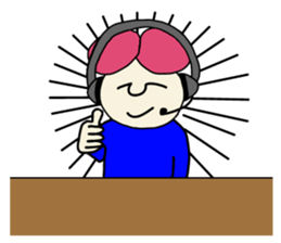 Call center man(No character version) sticker #8353926