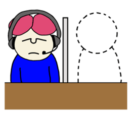 Call center man(No character version) sticker #8353931