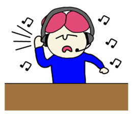 Call center man(No character version) sticker #8353933