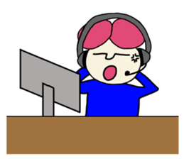 Call center man(No character version) sticker #8353934