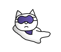 The white cute cat(No character ver) sticker #8370703