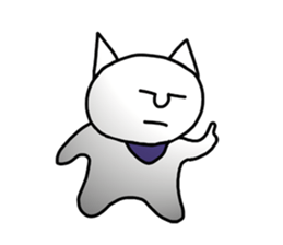 The white cute cat(No character ver) sticker #8370706