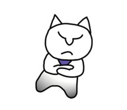 The white cute cat(No character ver) sticker #8370709