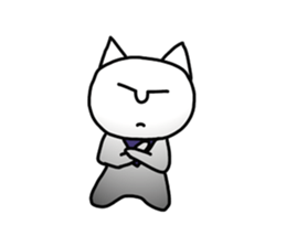The white cute cat(No character ver) sticker #8370711