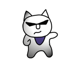 The white cute cat(No character ver) sticker #8370712