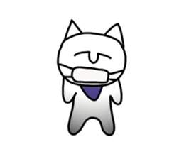 The white cute cat(No character ver) sticker #8370713