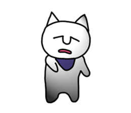 The white cute cat(No character ver) sticker #8370714