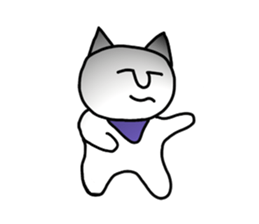 The white cute cat(No character ver) sticker #8370716