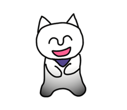 The white cute cat(No character ver) sticker #8370718