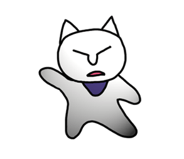 The white cute cat(No character ver) sticker #8370720