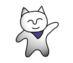 The white cute cat(No character ver) sticker #8370723
