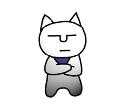 The white cute cat(No character ver) sticker #8370724