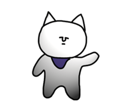 The white cute cat(No character ver) sticker #8370725