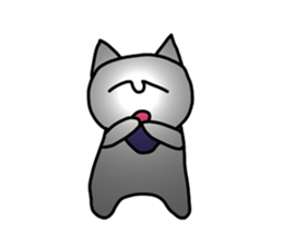 The white cute cat(No character ver) sticker #8370728