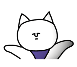 The white cute cat(No character ver) sticker #8370729