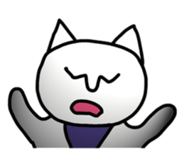 The white cute cat(No character ver) sticker #8370732