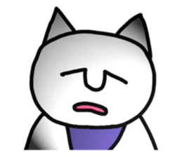The white cute cat(No character ver) sticker #8370735