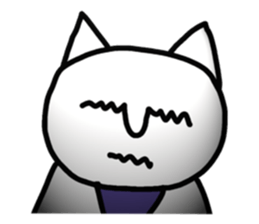 The white cute cat(No character ver) sticker #8370736