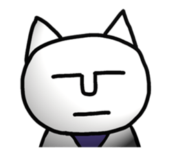 The white cute cat(No character ver) sticker #8370738