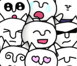 The white cute cat(No character ver) sticker #8370739
