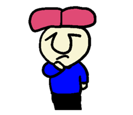 Pink hair man(No character ver) sticker #8396793