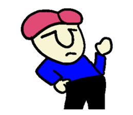 Pink hair man(No character ver) sticker #8396804