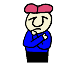 Pink hair man(No character ver) sticker #8396806