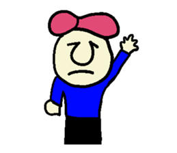 Pink hair man(No character ver) sticker #8396809