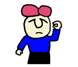 Pink hair man(No character ver) sticker #8396811