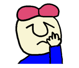 Pink hair man(No character ver) sticker #8396815