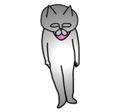 Vulgar cat man(No character ver) sticker #8400035