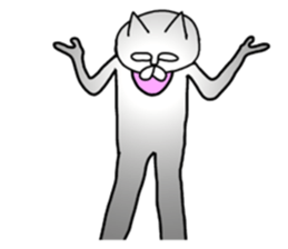 Vulgar cat man(No character ver) sticker #8400045