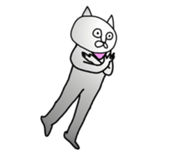 Vulgar cat man(No character ver) sticker #8400046