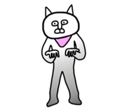 Vulgar cat man(No character ver) sticker #8400049