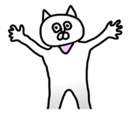 Vulgar cat man(No character ver) sticker #8400051
