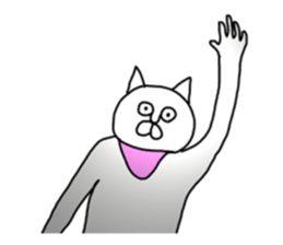 Vulgar cat man(No character ver) sticker #8400053