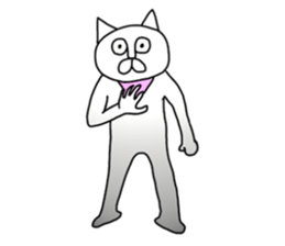 Vulgar cat man(No character ver) sticker #8400055