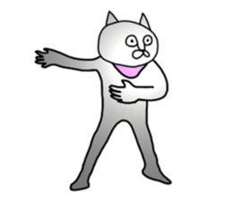 Vulgar cat man(No character ver) sticker #8400064