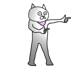 Vulgar cat man(No character ver) sticker #8400067