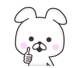 Cute white rabbit(No character ver) sticker #8476387