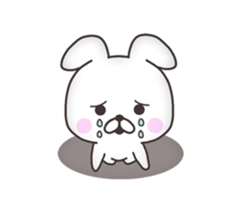 Cute white rabbit(No character ver) sticker #8476389
