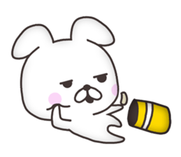Cute white rabbit(No character ver) sticker #8476392