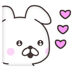Cute white rabbit(No character ver) sticker #8476393