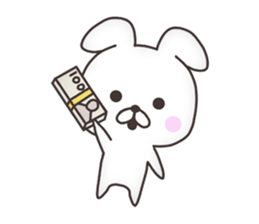 Cute white rabbit(No character ver) sticker #8476394