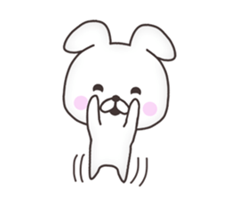 Cute white rabbit(No character ver) sticker #8476398